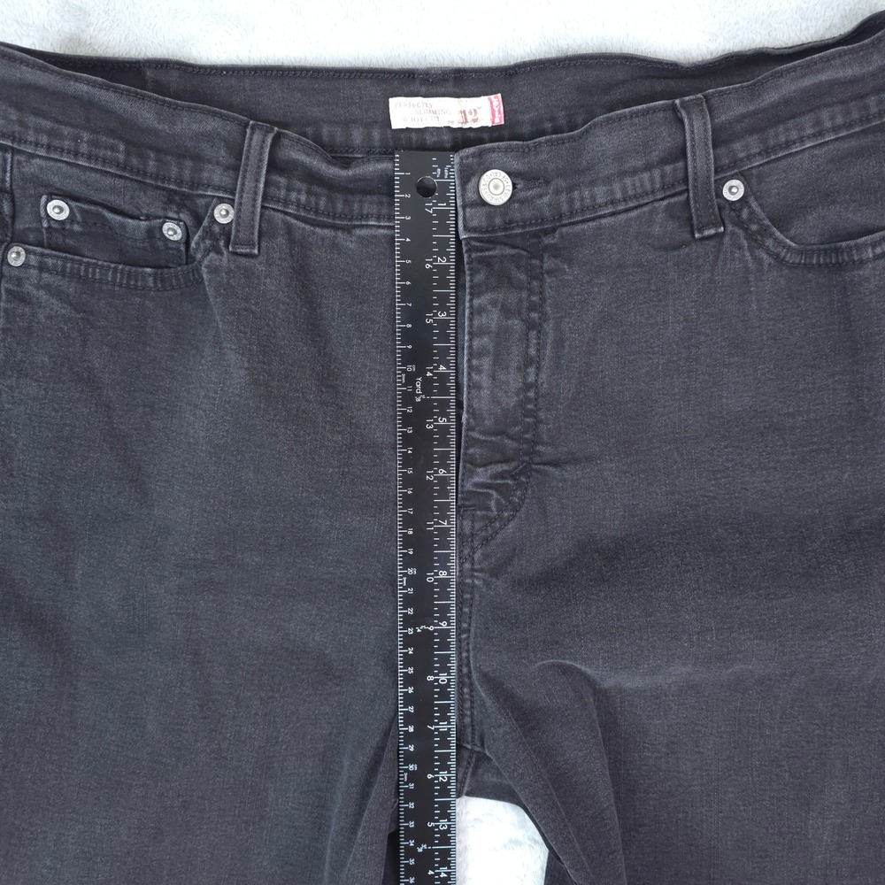 Levis 512 Jeans‎ Womens 18M Black Perfectly Slimming Boot Cut Stretch Y2K 2008 - Picture 11 of 12